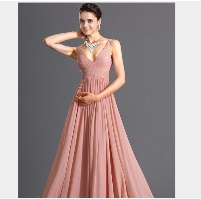 Temperament Chiffon  Braces  Evening Dress Club Dress - 图片 2