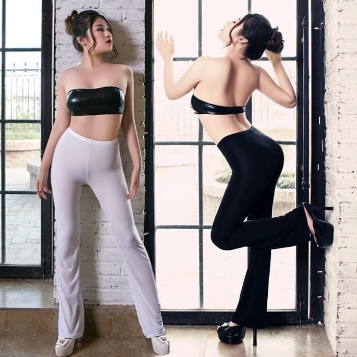 Women's See-through Transparent Tights Nightclub Leggings Elastic Pants - 图片 5