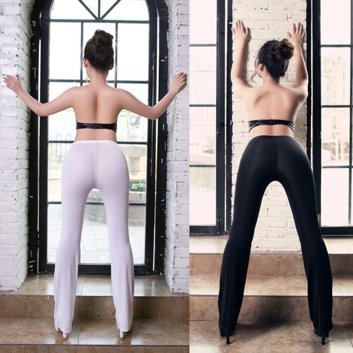 Women's See-through Transparent Tights Nightclub Leggings Elastic Pants - 图片 7