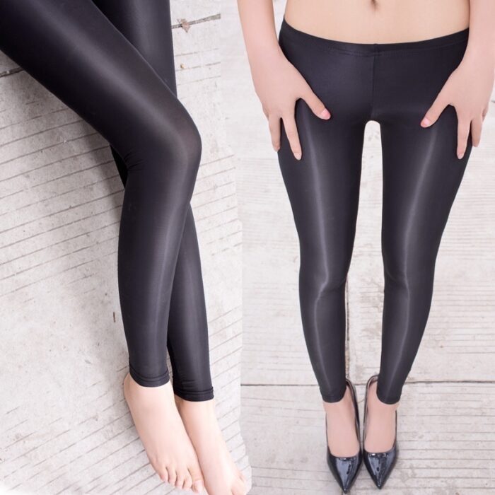 Women's Transparent Thin Tight Elastic Leggings Tights Two Picese Suit2 - 图片 4
