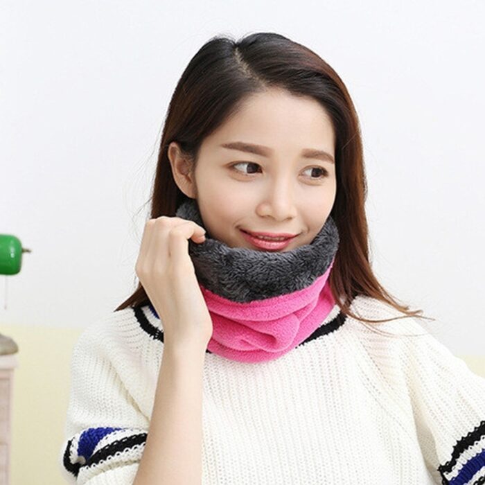 3 in 1 Outdoor Multifunctional Scarf Unisex Men Women Thermal Warm Fleece Snood Scarf Neck Warmer Beanie Ski Balaclava Hat - 图片 12