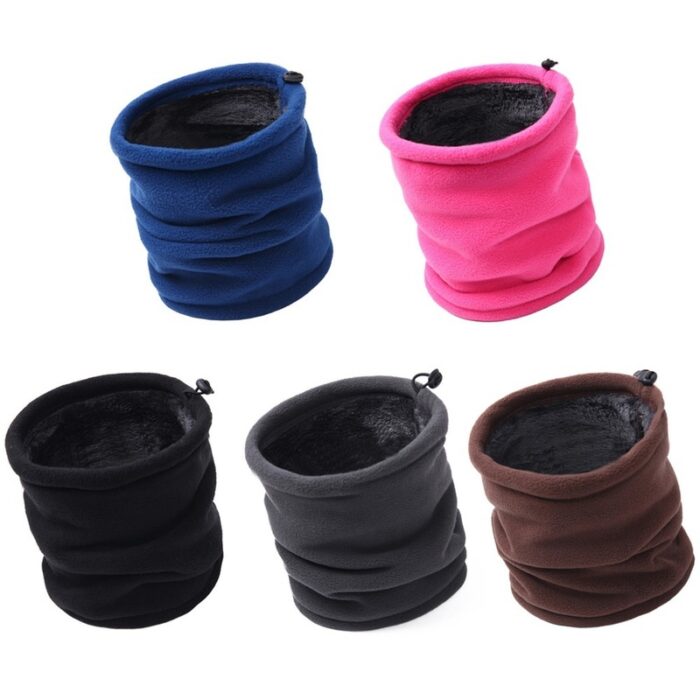 3 in 1 Outdoor Multifunctional Scarf Unisex Men Women Thermal Warm Fleece Snood Scarf Neck Warmer Beanie Ski Balaclava Hat - 图片 13