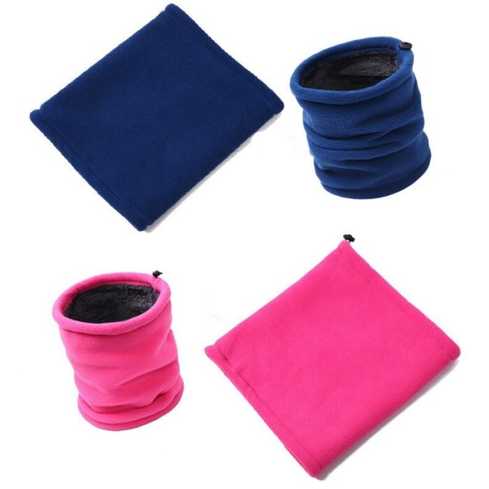 3 in 1 Outdoor Multifunctional Scarf Unisex Men Women Thermal Warm Fleece Snood Scarf Neck Warmer Beanie Ski Balaclava Hat - 图片 14