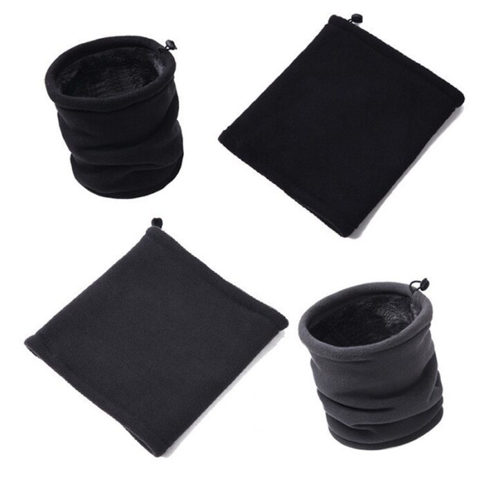 3 in 1 Outdoor Multifunctional Scarf Unisex Men Women Thermal Warm Fleece Snood Scarf Neck Warmer Beanie Ski Balaclava Hat - 图片 15