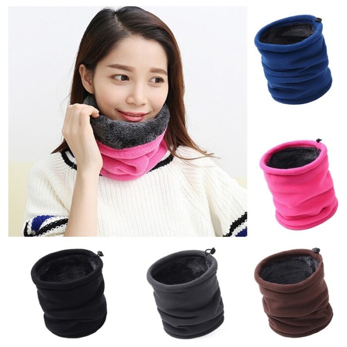 3 in 1 Outdoor Multifunctional Scarf Unisex Men Women Thermal Warm Fleece Snood Scarf Neck Warmer Beanie Ski Balaclava Hat - 图片 4