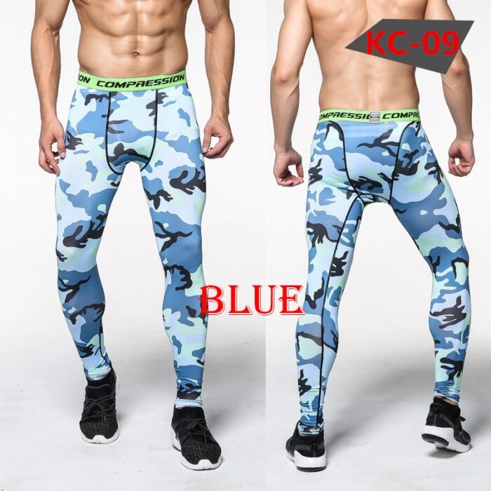Mens Compression Pants New Fashion Print Quick Dry Skinny Bodysuit Leggings Tights Fitness MMA Pants Trousers Elasticity Leggings - 图片 4
