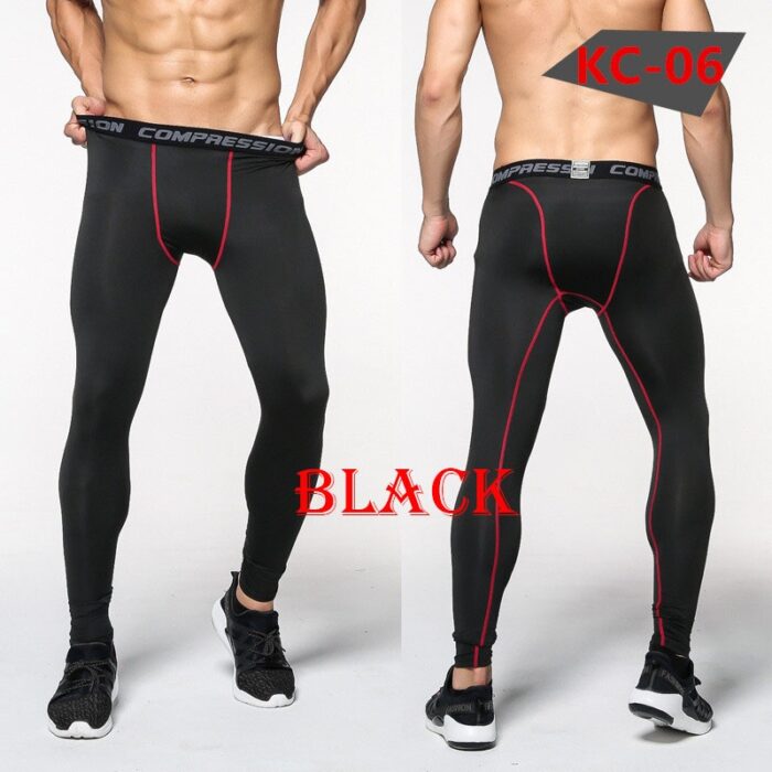 Mens Compression Pants New Fashion Print Quick Dry Skinny Bodysuit Leggings Tights Fitness MMA Pants Trousers Elasticity Leggings - 图片 6