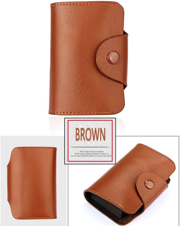 Genuine Leather Wallet  Leather Purse Credit Card Wallet Many Crads Coin Purse Clutch Purse Unisex - 图片 5