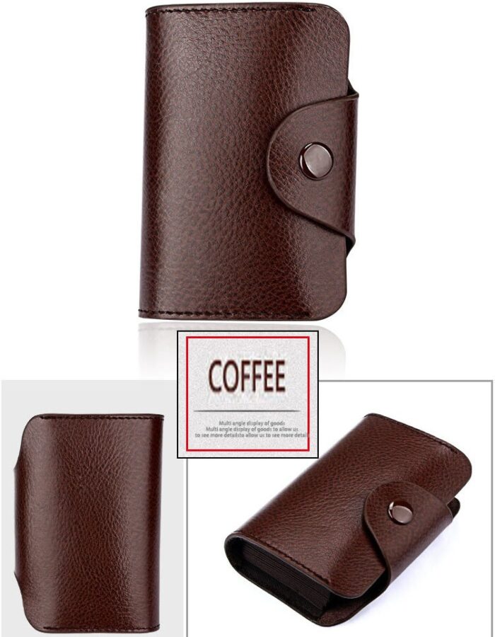Genuine Leather Wallet  Leather Purse Credit Card Wallet Many Crads Coin Purse Clutch Purse Unisex - 图片 6