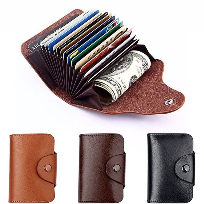 Genuine Leather Wallet  Leather Purse Credit Card Wallet Many Crads Coin Purse Clutch Purse Unisex