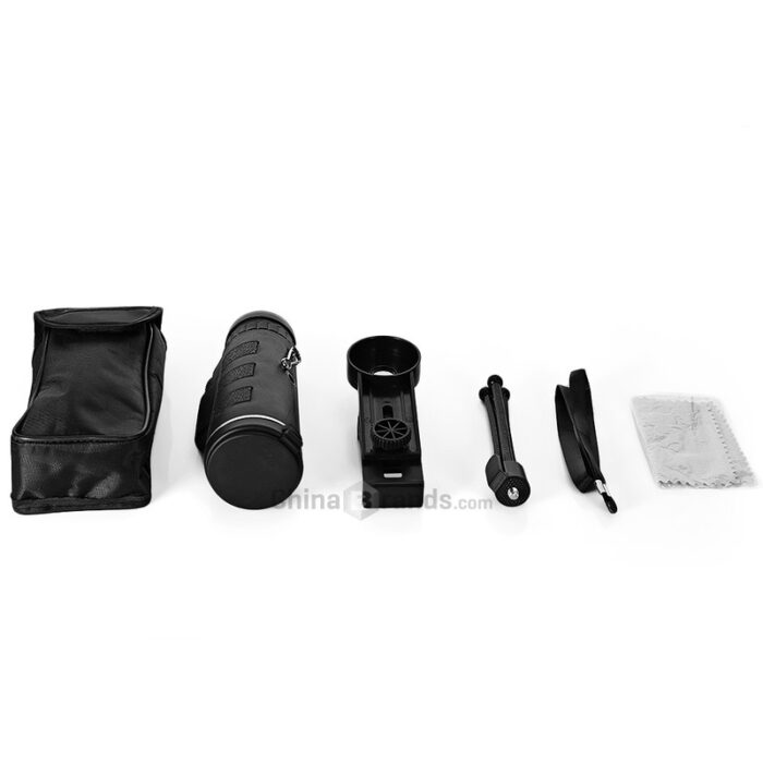 40X60 HD  Monocular Telescope with Compass, BAK4 Prisms and Fully Multi-Coated FMC Mini HD Monocular Scope with Tripod/Phone Clip/Strap/Clean Cloth for Stargazing, Bird Watching, Hiking and Sports - 图片 4