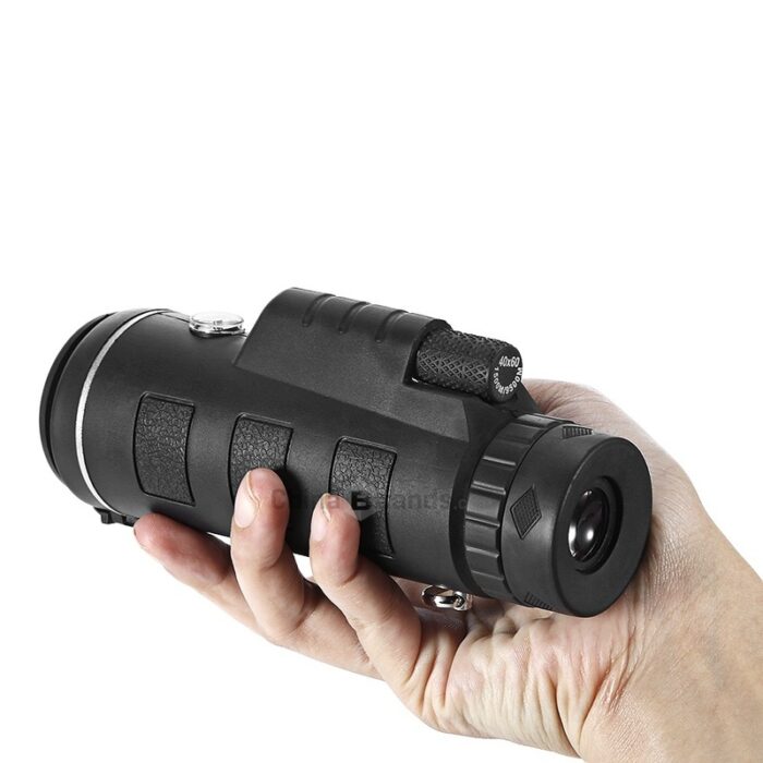 40X60 HD  Monocular Telescope with Compass, BAK4 Prisms and Fully Multi-Coated FMC Mini HD Monocular Scope with Tripod/Phone Clip/Strap/Clean Cloth for Stargazing, Bird Watching, Hiking and Sports - 图片 3