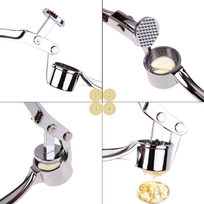 Professional Kitchen Stainless Garlic Press Garlic Mincer Ginger Crusher Ginger Squeezer Heavy Duty Garlic Presser Garlic Crush Garlic Chopper, User-Friendly, Easy to Clean and Highly Durable - 图片 6