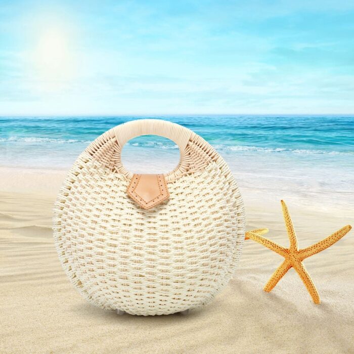 Women Nest Tote Handbag Summer Beach Bags Woman Straw Bags Women's Handbag Rattan Bag - 图片 5
