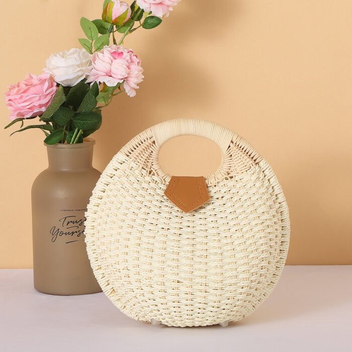Women Nest Tote Handbag Summer Beach Bags Woman Straw Bags Women's Handbag Rattan Bag - 图片 6