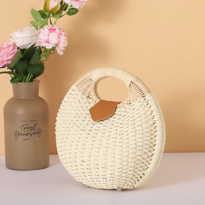 Women Nest Tote Handbag Summer Beach Bags Woman Straw Bags Women's Handbag Rattan Bag - 图片 7