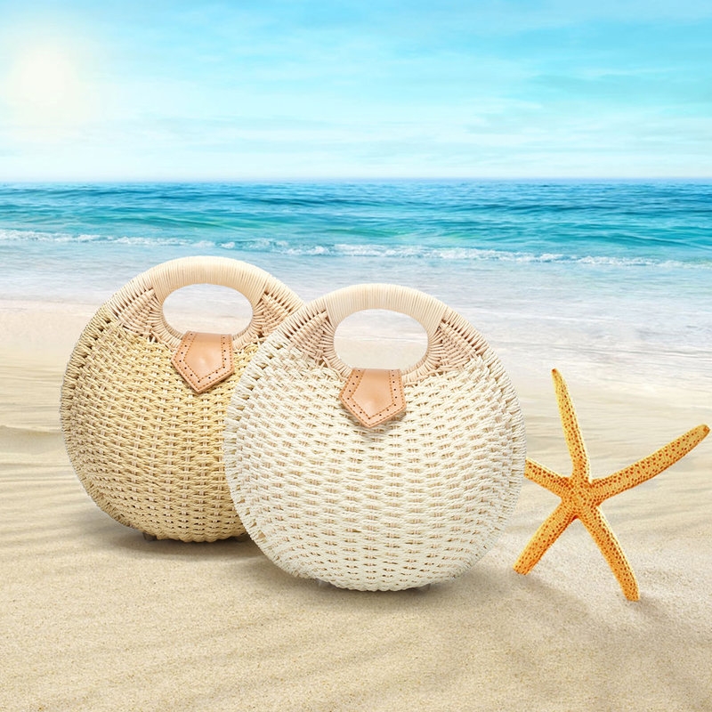 Women Nest Tote Handbag Summer Beach Bags Woman Straw Bags Women's Handbag Rattan Bag