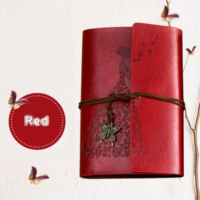 Fashion Personality Retro Notebook Journal Notebook  Butterfly Binder Diary Retro Book Diarybook(4 Colors) - 图片 11