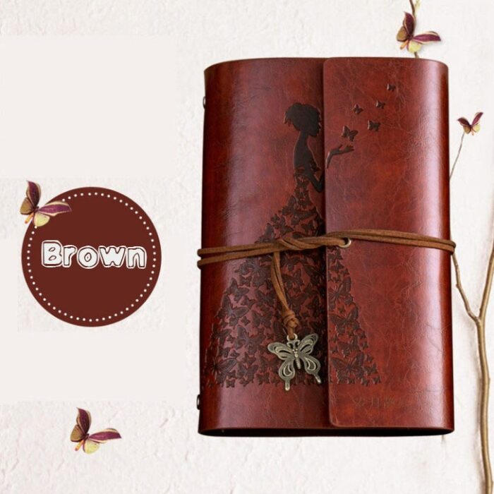 Fashion Personality Retro Notebook Journal Notebook  Butterfly Binder Diary Retro Book Diarybook(4 Colors) - 图片 12