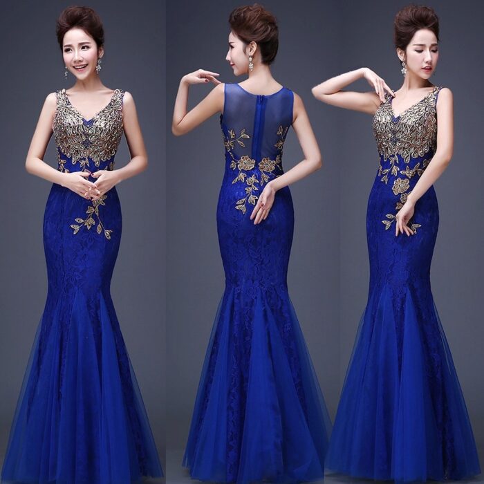 Lace Dresses Abendkleider Major Embroidery Robe De Soiree Evening Party Dresses Long Mermaid Prom Dress - 图片 3
