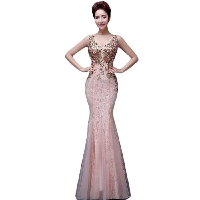 Lace Dresses Abendkleider Major Embroidery Robe De Soiree Evening Party Dresses Long Mermaid Prom Dress - 图片 7