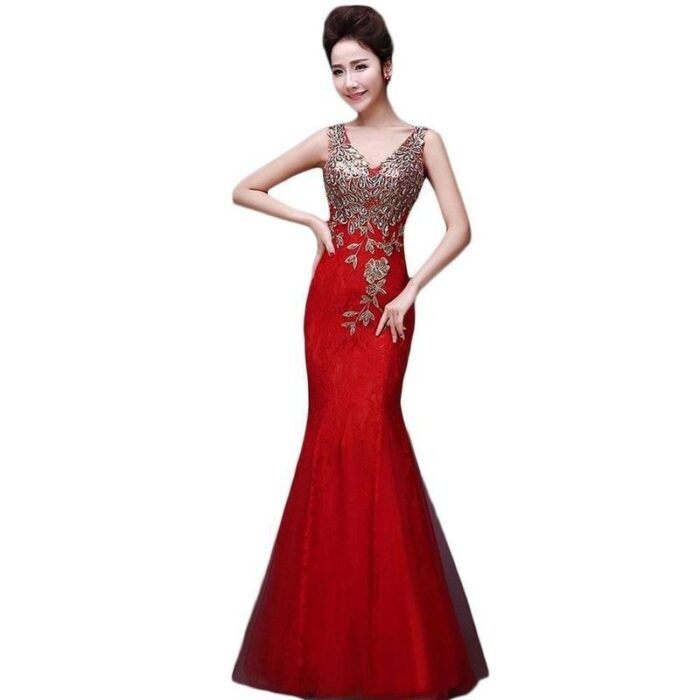 Lace Dresses Abendkleider Major Embroidery Robe De Soiree Evening Party Dresses Long Mermaid Prom Dress - 图片 10