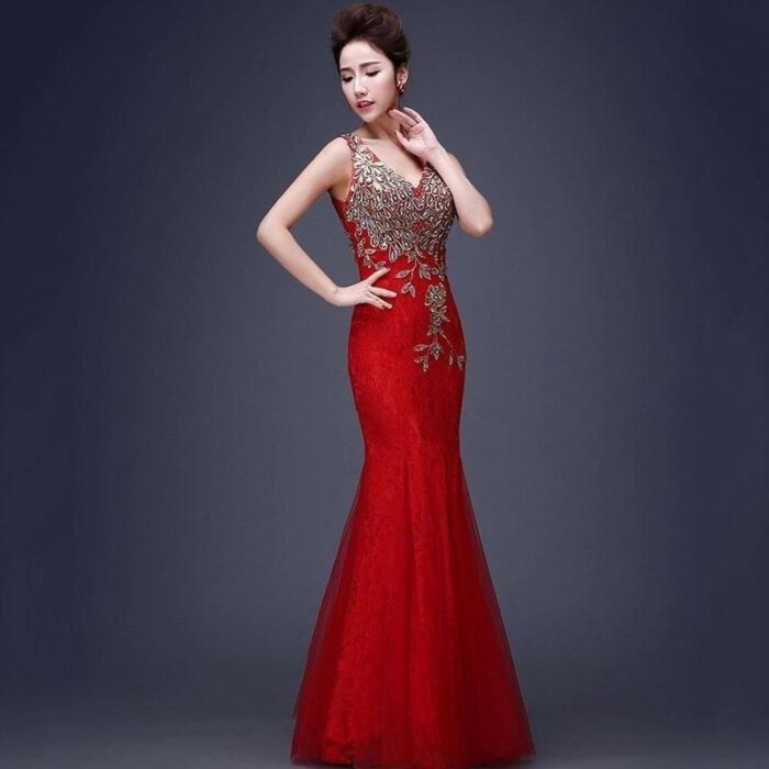 Lace Dresses Abendkleider Major Embroidery Robe De Soiree Evening Party Dresses Long Mermaid Prom Dress - 图片 11