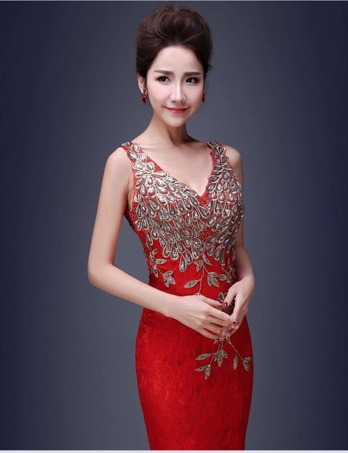 Lace Dresses Abendkleider Major Embroidery Robe De Soiree Evening Party Dresses Long Mermaid Prom Dress - 图片 12