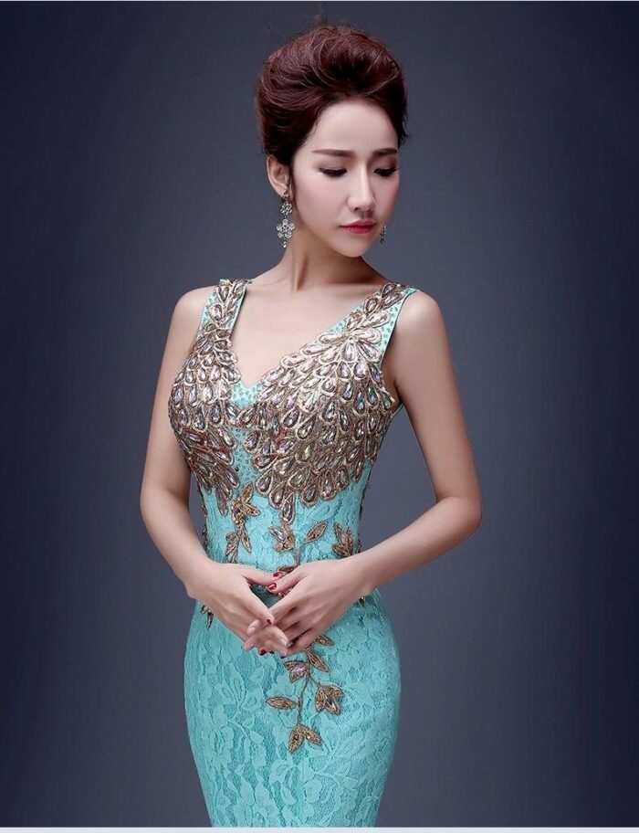 Lace Dresses Abendkleider Major Embroidery Robe De Soiree Evening Party Dresses Long Mermaid Prom Dress - 图片 13