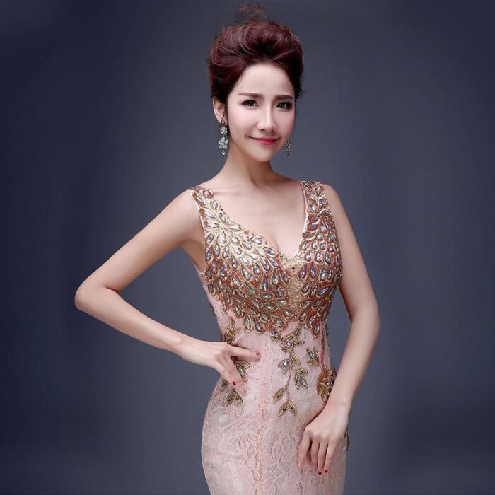 Lace Dresses Abendkleider Major Embroidery Robe De Soiree Evening Party Dresses Long Mermaid Prom Dress - 图片 14