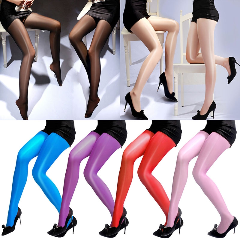 Sexy Full Foot Women's Long Stockings Thigh-Highs Stockings Hosiery Semi Sheer Open Crotch Tights Pantyhose Panties