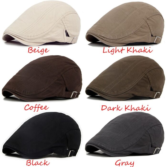 Men's Cotton Flat Cap Ivy Gatsby Newsboy Hunting Hat - 图片 8