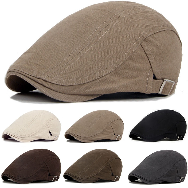Men's Cotton Flat Cap Ivy Gatsby Newsboy Hunting Hat