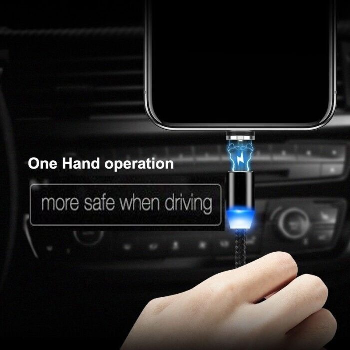 LED Magnetic Charger Cable Mobile Phone  Cable  Smart Fast Charging USB Cord Cable for Type-C/Micro/Lightning - 图片 5