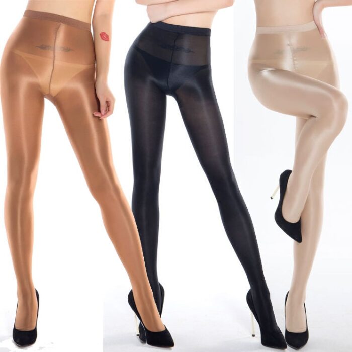 Sexy Glitter Shimmer Pantyhose Shiny Sheer Glossy Stockings - 图片 5