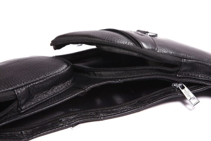 Genuine Leather Men Messenger Bag Casual Crossbody Bag Fashion Men's Handbag men chest bag Male Shoulder Bag - 图片 11
