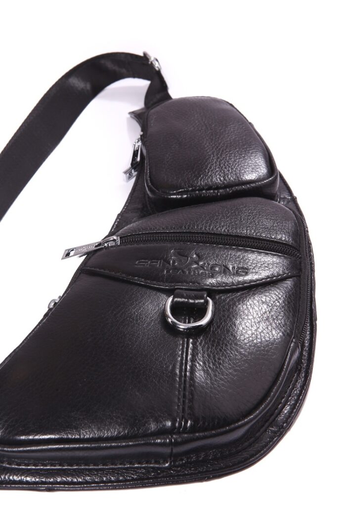 Genuine Leather Men Messenger Bag Casual Crossbody Bag Fashion Men's Handbag men chest bag Male Shoulder Bag - 图片 13