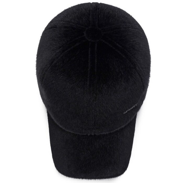 Faux Mink Hat Baseball Cap Faux Fur Outdoor Warm Earmuffs Men's Winter leather Hat - 图片 11