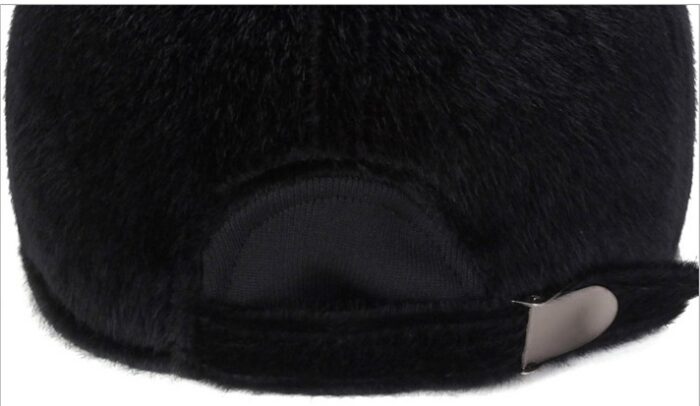 Faux Mink Hat Baseball Cap Faux Fur Outdoor Warm Earmuffs Men's Winter leather Hat - 图片 13