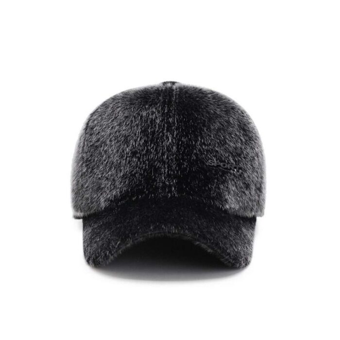 Faux Mink Hat Baseball Cap Faux Fur Outdoor Warm Earmuffs Men's Winter leather Hat - 图片 5