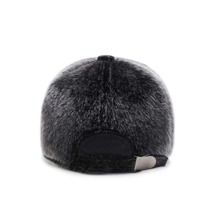 Faux Mink Hat Baseball Cap Faux Fur Outdoor Warm Earmuffs Men's Winter leather Hat - 图片 6