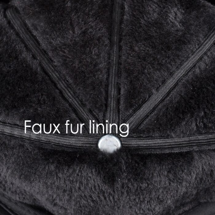 Cowhide Genuine Leather Men Berets Cap Hat  Fashion Men's Real Leather Baseball Caps Winter Warm Hats - 图片 13