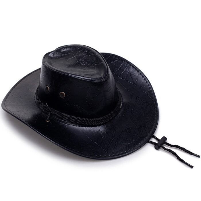 Western Cowboy Hat Outdoor Wide Brim Hat Cuero Unisex Sombrero De Cowboy Del Oeste Caballero Sombrero Cosplay - 图片 2