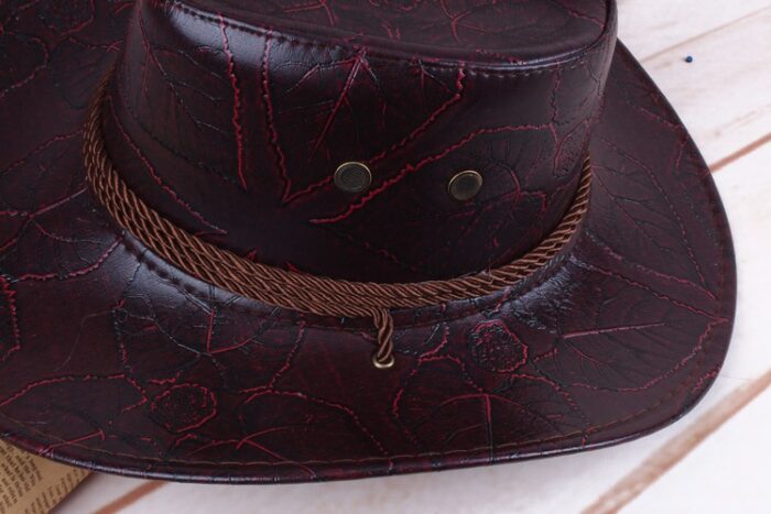 Western Cowboy Hat Outdoor Wide Brim Hat Cuero Unisex Sombrero De Cowboy Del Oeste Caballero Sombrero Cosplay - 图片 11