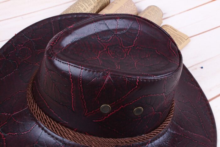 Western Cowboy Hat Outdoor Wide Brim Hat Cuero Unisex Sombrero De Cowboy Del Oeste Caballero Sombrero Cosplay - 图片 10