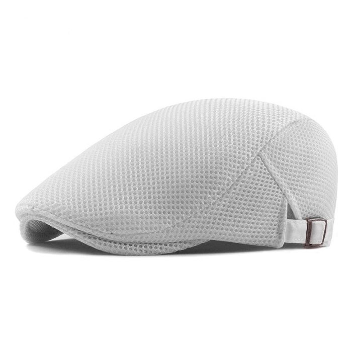 Mesh  Hat Breathable Flat Cap Adjustable Newsboy Beret Ivy Cap Cabbie - 图片 4