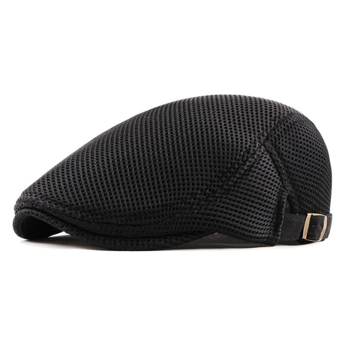 Mesh  Hat Breathable Flat Cap Adjustable Newsboy Beret Ivy Cap Cabbie - 图片 5