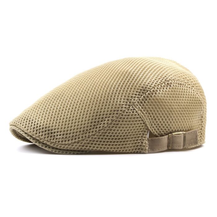 Mesh  Hat Breathable Flat Cap Adjustable Newsboy Beret Ivy Cap Cabbie - 图片 6