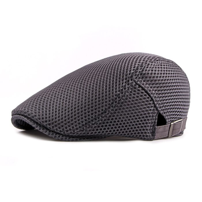 Mesh  Hat Breathable Flat Cap Adjustable Newsboy Beret Ivy Cap Cabbie - 图片 7
