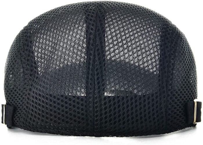 Breathable Mesh Cap Summer Hat Newsboy Beret Ivy Cap Cabbie Flat Cap - 图片 12